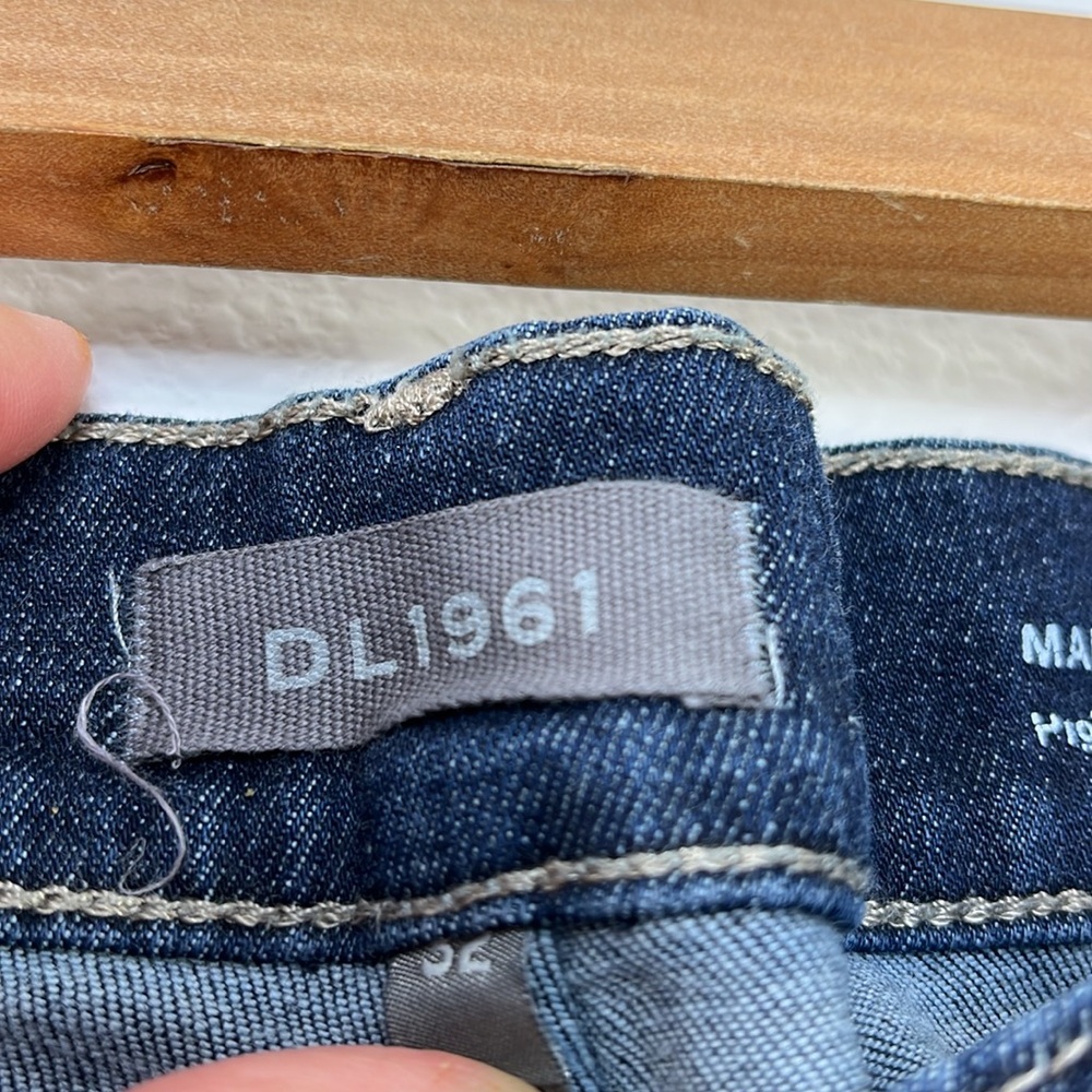 DL1961 Mara Straight Ankle Jeans Synder size 32 Dark Indigo - Picture 6 of 12
